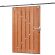Schuifdeur systeem | Incl. hardhout plankendeur H195x130 cm