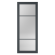 SlimLine deur FA 2581 SL | Zwart gegrond - Met rookglas grijs