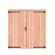 1073199 | Douglas dichte dubbele deur 201x209 cm, zwarte hengen, zwart beslag, onbehandeld.