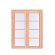 Douglas Volglas dubbele deur Prestige 168x209 cm, scharnieren, RVS beslag, onbehandeld.