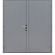 W81505M - Hardh dubbele dichte deur Prestige, 202 x 221 cm, grijs gegrond.