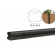 Betonpaal met sleuf en platte kop t.b.v. schutting 11,5 x 11,5 x 277 cm, antraciet eindpaal, gecoat.