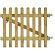 Excellent poort inclusief klinkset, 100 x 80 cm, groen geimpregneerd.