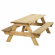 Picknicktafel Bobito, 42 mm dik, bladmaat 220 x 71 cm.
