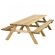 Picknicktafel Lange Jan, 42 mm dik, bladmaat 300 x 70 cm.
