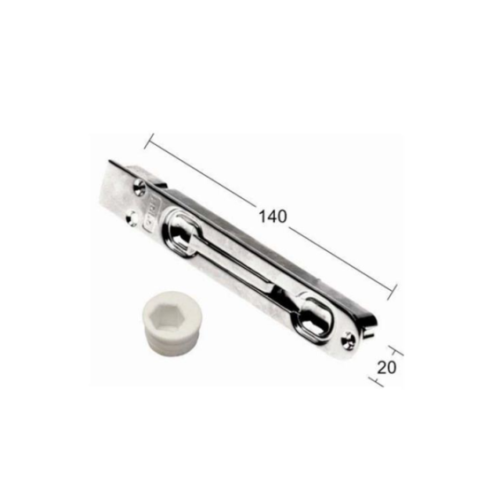 * Habo Bascule Kantschuif 8312 breed 140x25mm chroom