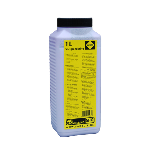 # SG601 sakrete snelgrondering SHG/1 ltr fles   oplosmiddelvrij sneldrogend grondeermiddel op anhydr