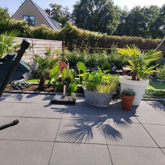 Design terrastegel 60x60x4 cm Nero