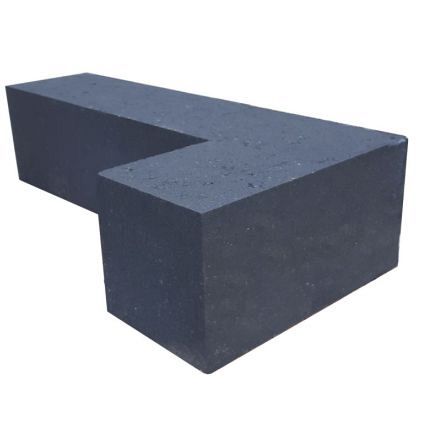 Patiohoekblok Antraciet 60x15x15cm strak