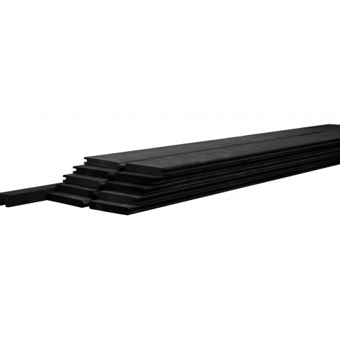 Betowood scherm douglas + afdekkap 187 x 224 cm, zwart geïmpregneerd.