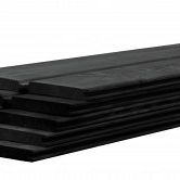 Betowood scherm douglas + afdekkap 187 x 224 cm, zwart geïmpregneerd.
