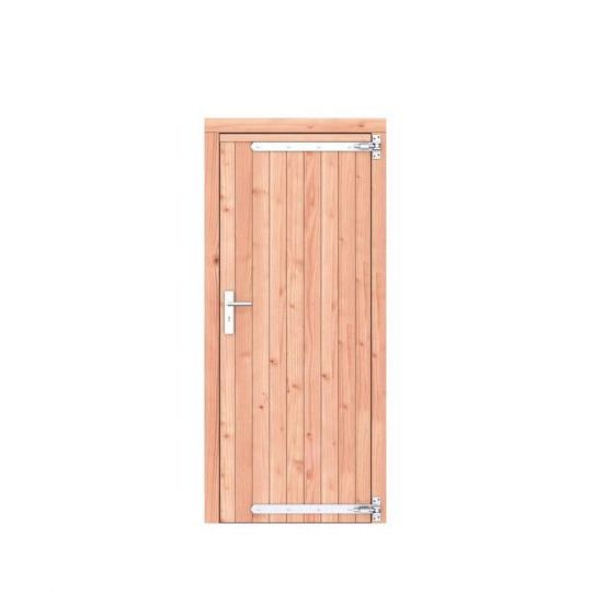 1022823 - Douglas enkele dichte deur rechtsdraaiend, 90 x 201 cm, incl. kozijn, onbehandeld.