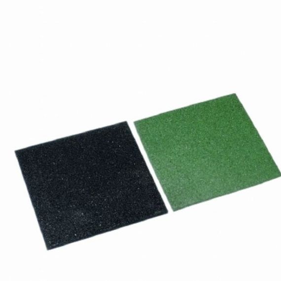 # Rubbertegel 50 x 50 x 4,5 cm, zwart.
