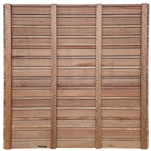 Keruing Modern scherm 52 180x180cm - latten 13x44/65/90mm - Premium FCQ FSC®100%