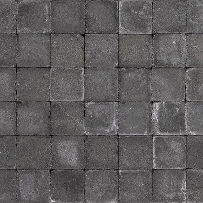 Trommelsteen 20x20x6 cm - Coal