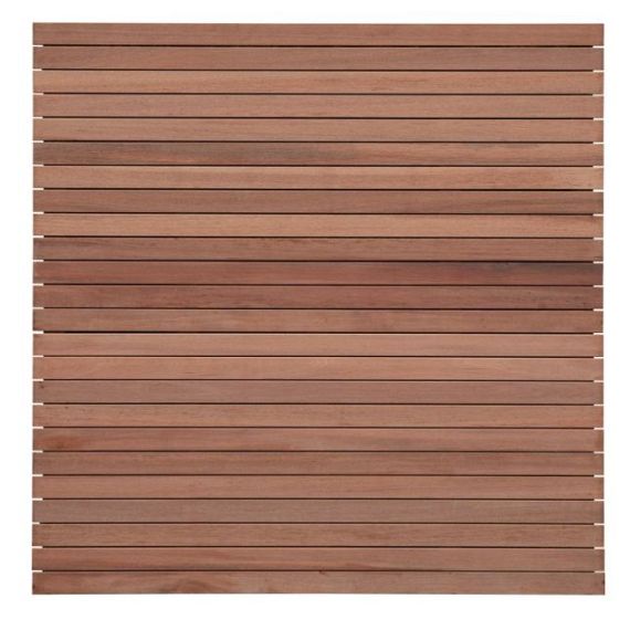 Keruing Modern scherm 50 180x180cm - latten 15x70mm - Premium FCQ FSC®100%