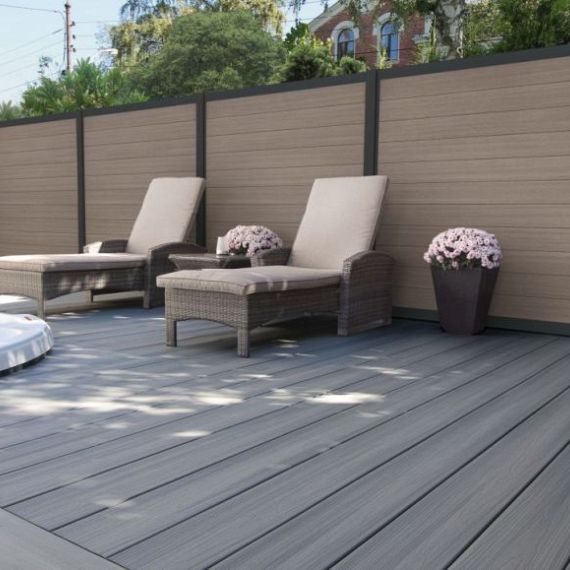 WPC Premium fence board Light Grey 21x160mm (wb 150mm) L-178cm FSC®100%