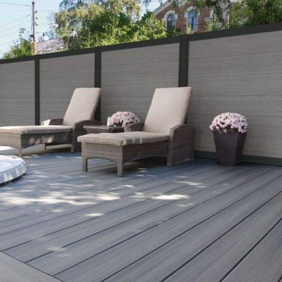 WPC Premium XL fence board Dark Grey 21x310mm (wb 300mm) L-178cm FSC®100%
