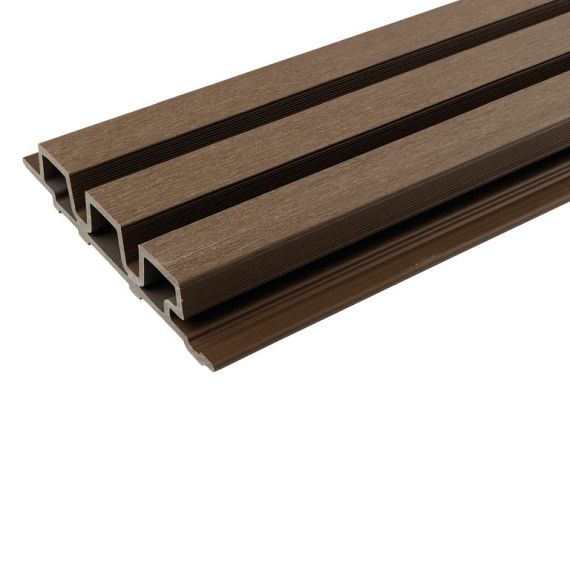 Klasse E WPC WEO35 Gardenwall Teak 33x170mm (wb 140mm) L=3.90m FSC®100%