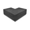 Oud hollandse hoekstuk traptreden 90gr. Buitenhoek, 37x15 cm, carbon