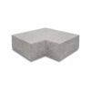 Oud hollandse hoekstuk traptreden 90gr binnenhoek, 40x20 cm, grijs
