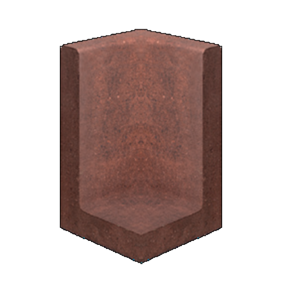 Hoek L-Element 50x30x30 cm Roestbruin (hxbxd)