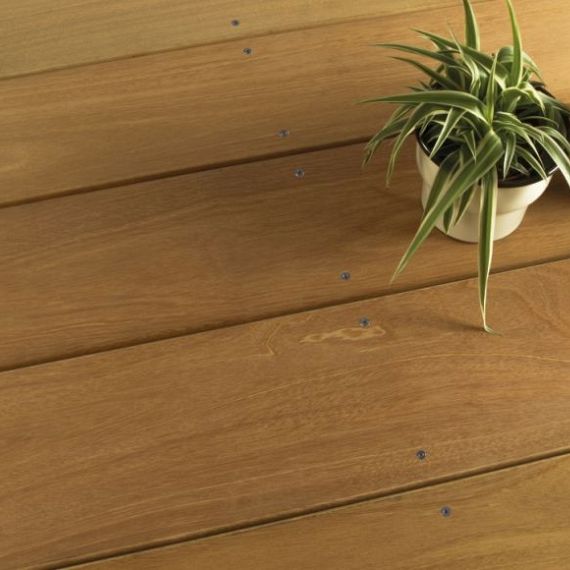 Bangkirai 21x145mm terrasplank glad/grof Basic - L 366cm