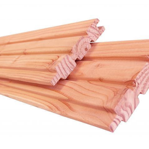 Douglas geschaafd 2-zijdig triple profielplank, 2,7 x 14,5 x 300 cm, onbehandeld.