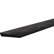 Douglas Zweeds rabat, 1,1-2,7 x 19,5 x 400 cm, zwart gedompeld, 1 zijde gesch, 1 zijde fijnbez.