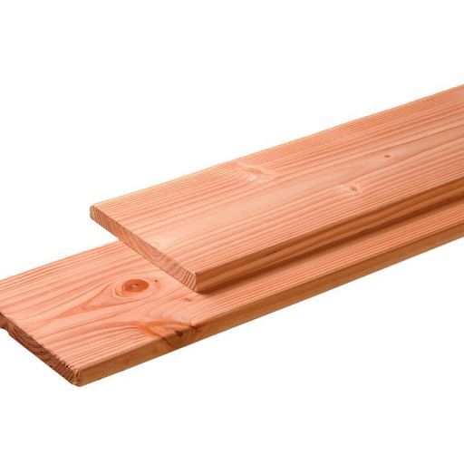 Douglas plank 2,8 x 24,5 x 500 cm, onbehandeld, 1 zijde geschaafd, 1 zijde fijnbezaagd