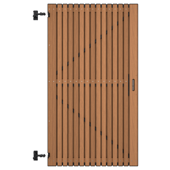 1063908 | Thermovision Ayous gesch latten deur, 178 x 99 cm, op stalen frame, verticaal