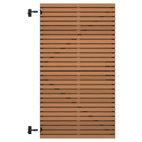 Thermovision Ayous gesch latten deur, 178 x 99 cm, op stalen frame, horizontaal