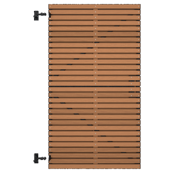Thermovision Ayous gesch latten deur, 178 x 99 cm, op stalen frame, horizontaal