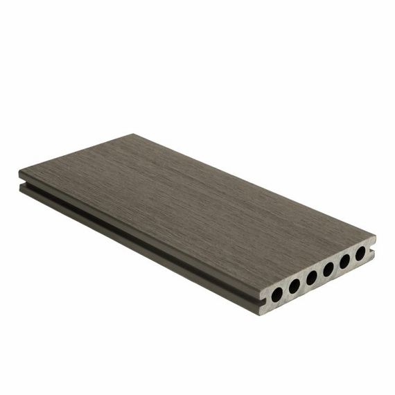 NTW HKC co-extrusie dekdeel houtstructuur 2,3 x 13,8 x 400 cm, Silver Gray.