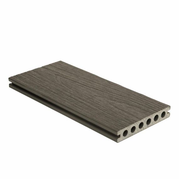 NTW HKC co-extrusie dekdeel houtstructuur 2,3 x 13,8 x 300 cm, Silver Gray.