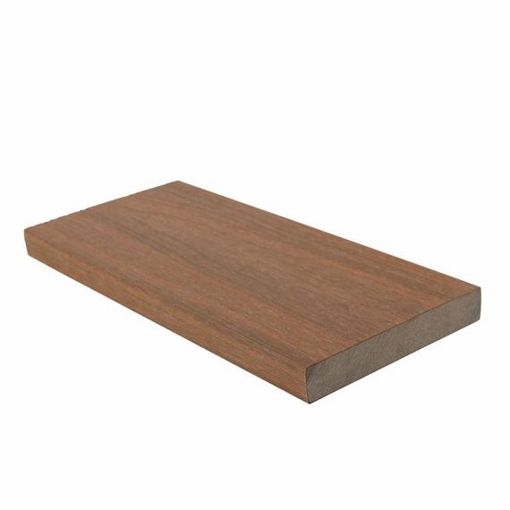 NTW composiet co-extrusie kantplank houtstructuur 2,3 x 13,8 x 300 cm, Teak.