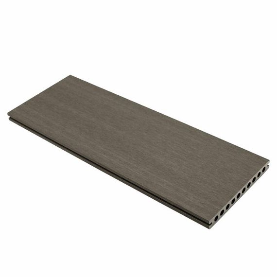 NTW HKC co-extrusie dekdeel houtstructuur 2,3 x 21 x 300 cm, Silver Gray.