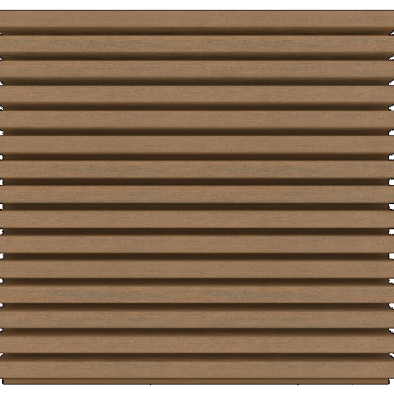 NTW HKC co-extrusie wand bekleding castellation 25 profiel, 2,5 x 19,6 x 290 cm, Teak.