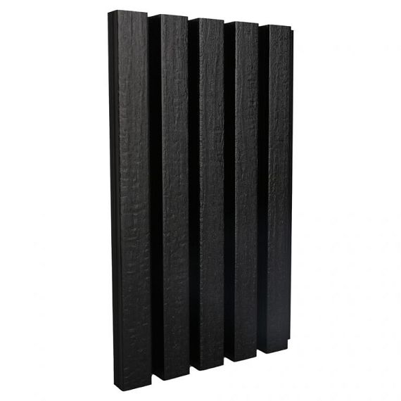 NTW HKC co-extrusie wand bekleding castellation 25 profiel, 2,5 x 19,6 x 290 cm, Ebony zwart.
