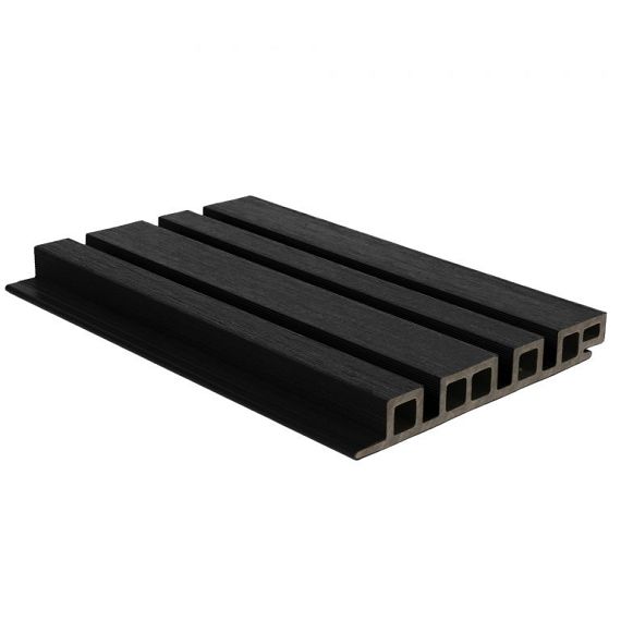 NTW HKC co-extrusie wand bekleding castellation 4325 profiel, 2,5 x 19,6 x 290 cm, Ebony zwart.