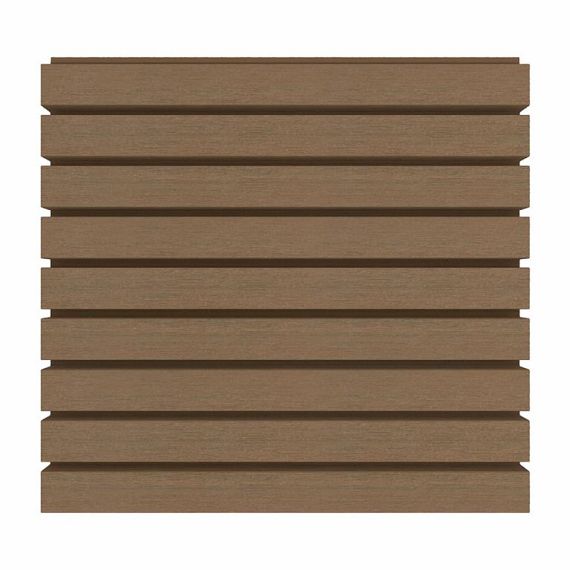 NTW HKC co-extrusie wand bekleding castellation 50 profiel, 2,5 x 19,6 x 290 cm, Teak.