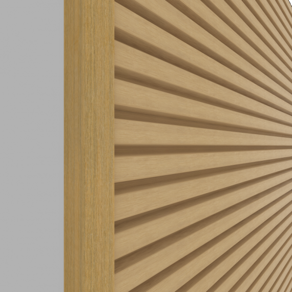 NTW aluminium co-extrusie eindprofiel t.b.v. Castellation PRO, 5 x 5 x 300 cm, Red Cedar.