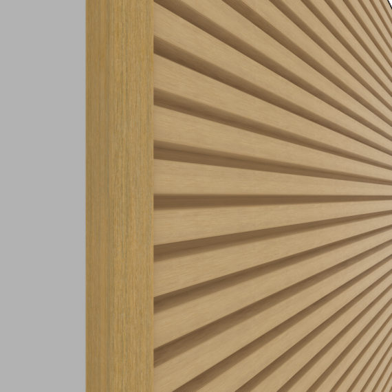 NTW aluminium co-extrusie eindprofiel t.b.v. Castellation PRO, 5 x 5 x 300 cm, Red Cedar.