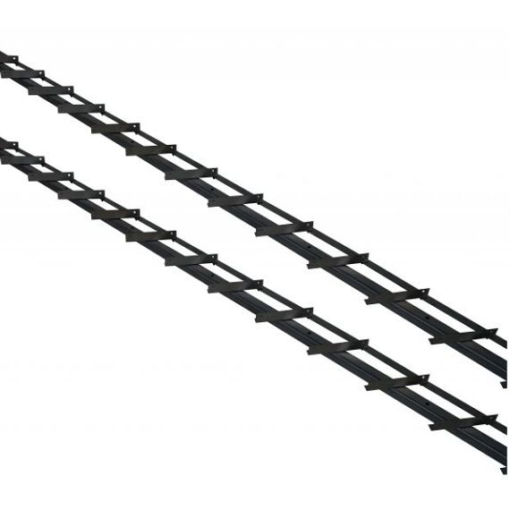 DHZ zwart shutter framewerk, 2 stuks 165 cm t.b.v. 14 planken.
