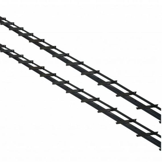 DHZ zwart shutter framewerk, 2 stuks 165 cm t.b.v. 14 planken.