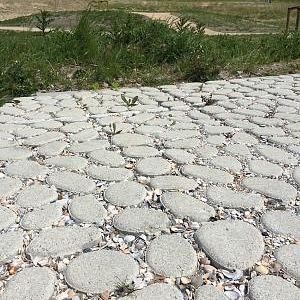 Keigrassteen 45x45x10 cm grijs - 6 stuks per laag
