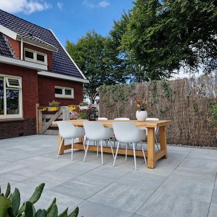 H2O terrastegel 60x60x4 cm Light Grey ( verpakt op ww pallet)
