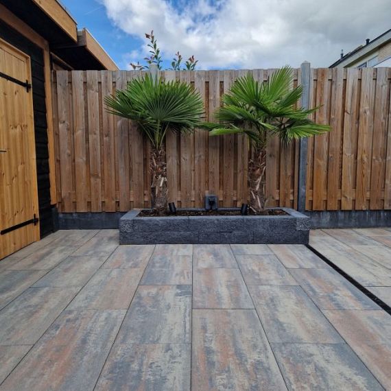 H2O terrastegel 40x80x5 cm Triple ( verpakt op ww pallet)
