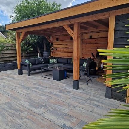 H2O terrastegel 40x80x5 cm Triple ( verpakt op ww pallet)