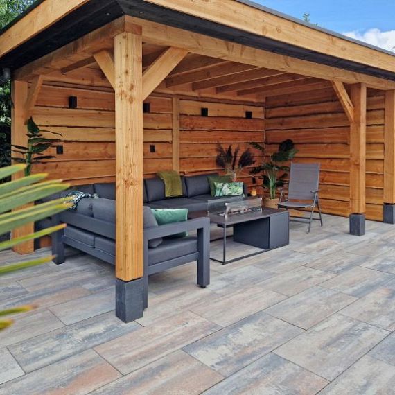 H2O terrastegel 40x80x5 cm Triple ( verpakt op ww pallet)